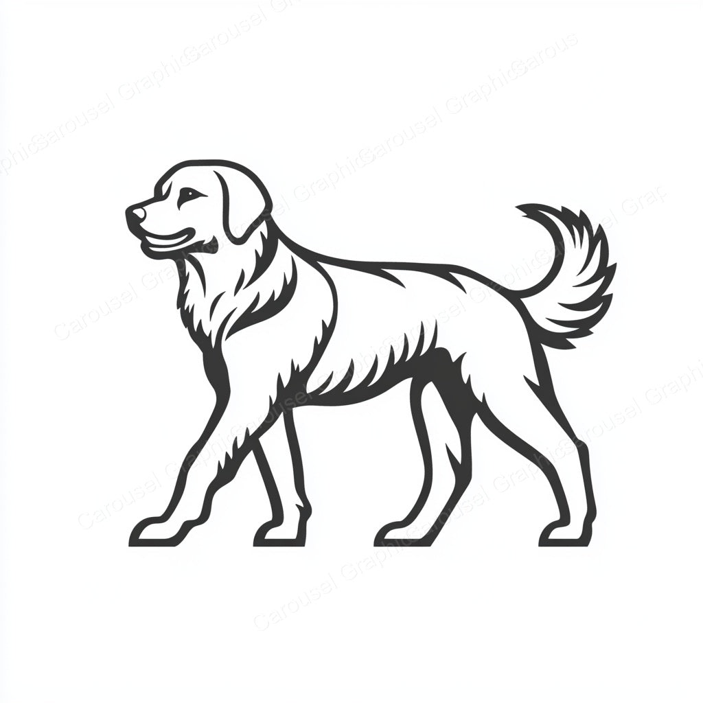 Golden Retriever Vector Graphic preview