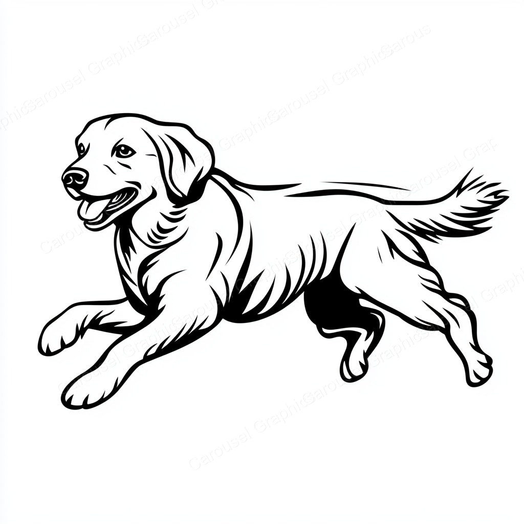Golden Retriever Vector Graphic preview