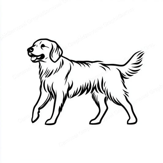 Golden Retriever Vector Graphic preview