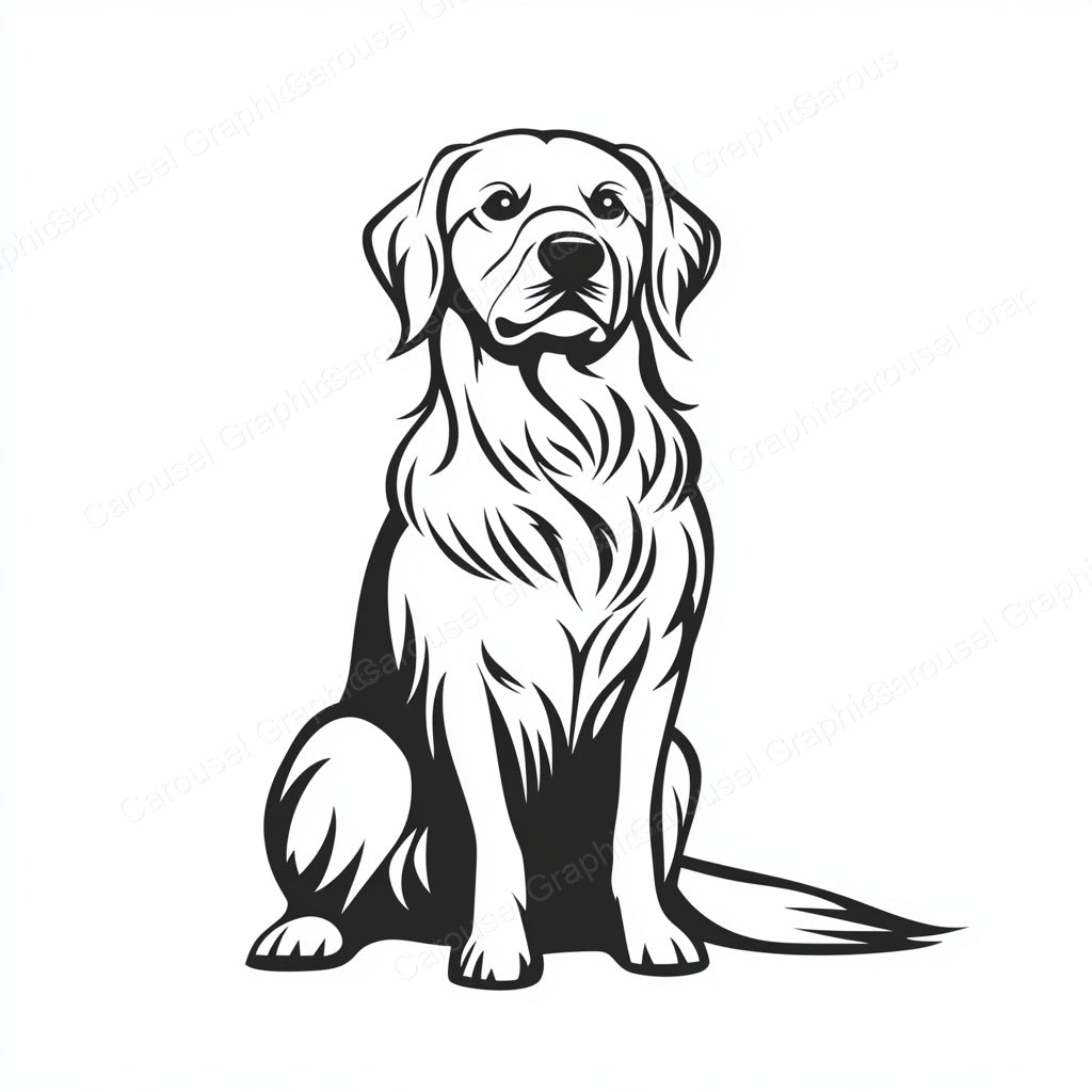 Golden Retriever Vector Graphic preview