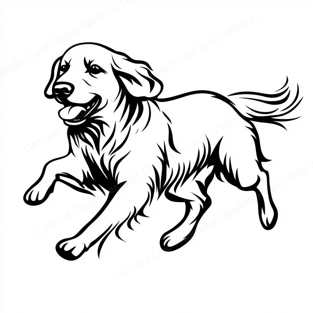 Golden Retriever Vector Graphic preview