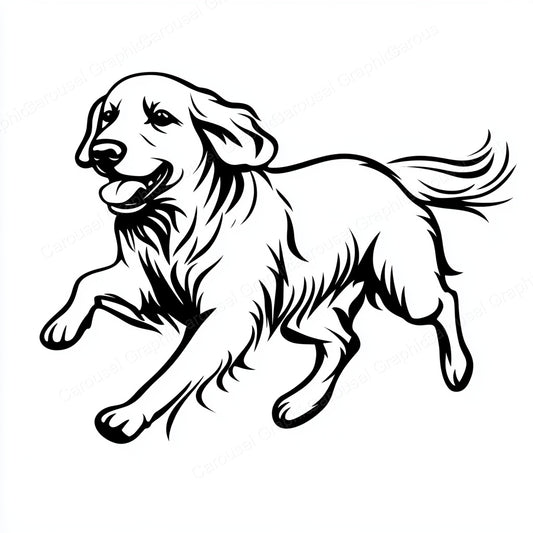 Golden Retriever Vector Graphic preview
