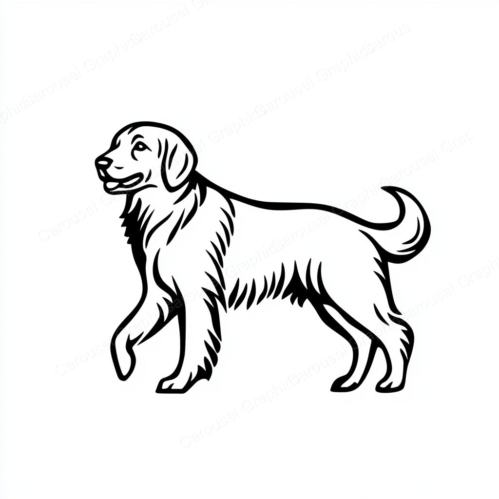 Golden Retriever Vector Graphic preview