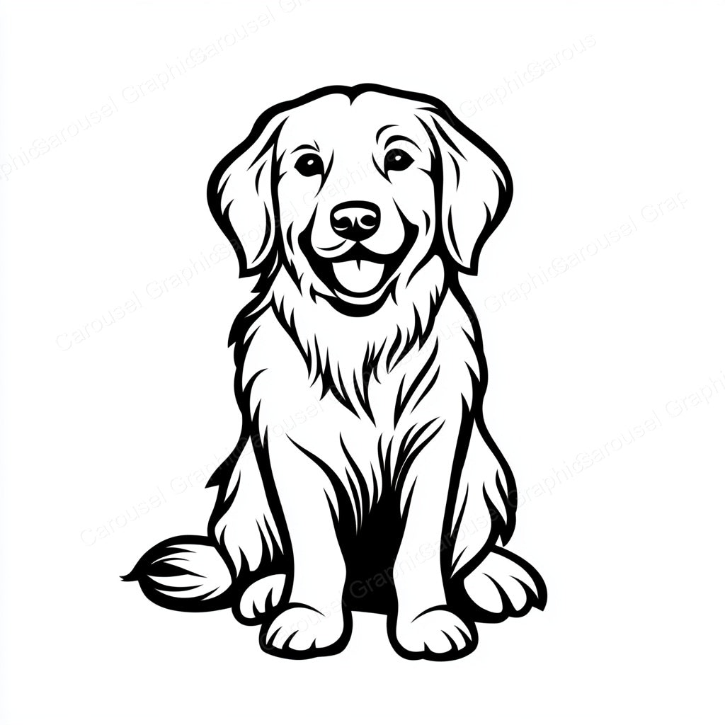 Golden Retriever Vector Graphic preview