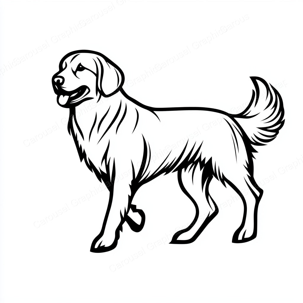 Golden Retriever Vector Graphic preview