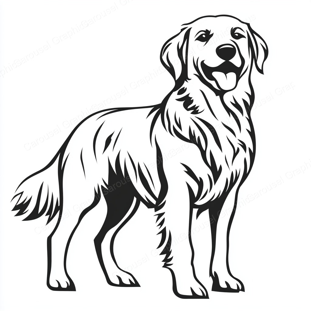 Golden Retriever Vector Graphic preview