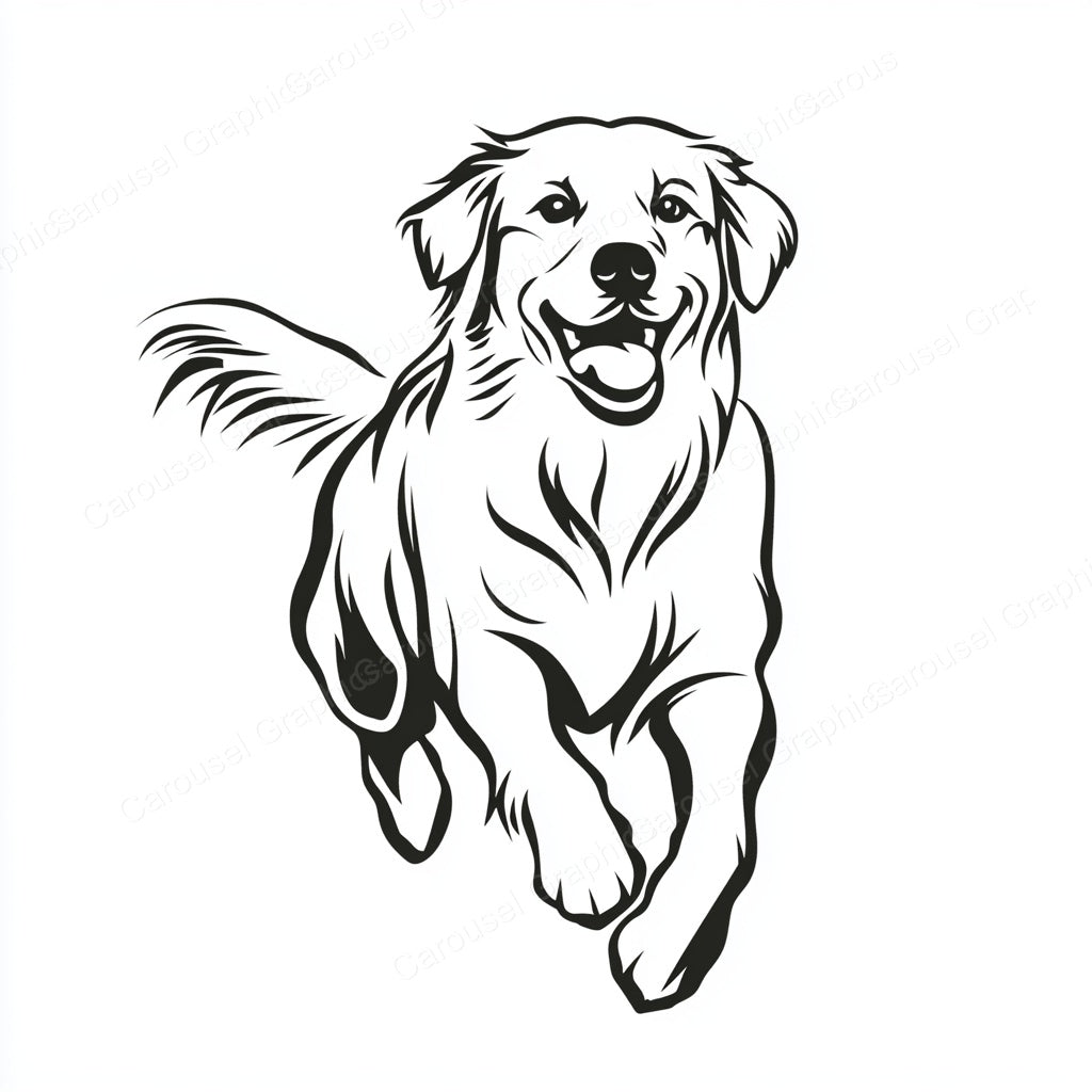 Golden Retriever Vector Graphic preview