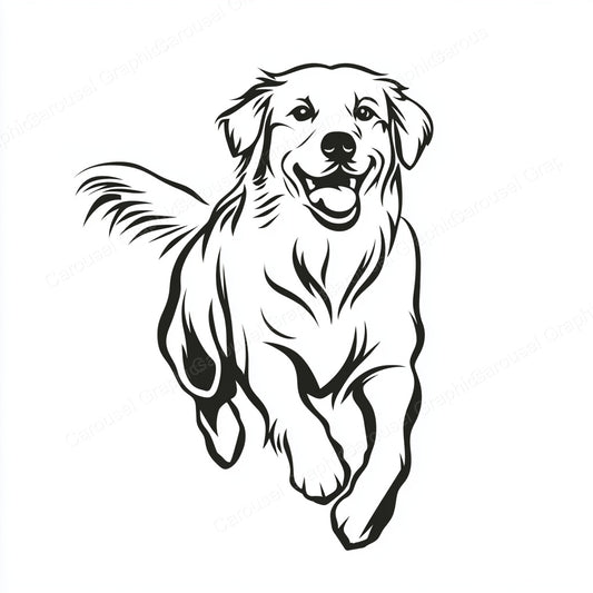 Golden Retriever Vector Graphic preview