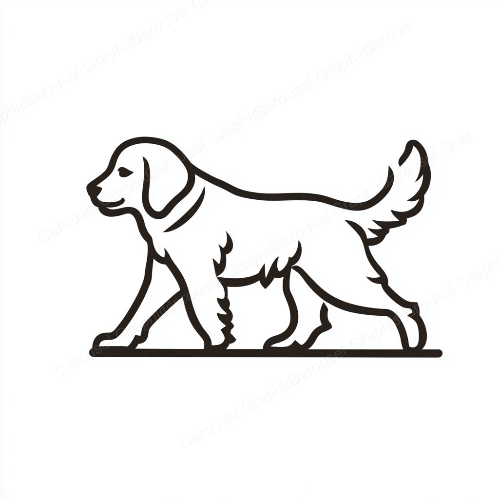 Golden Retriever Vector Graphic preview