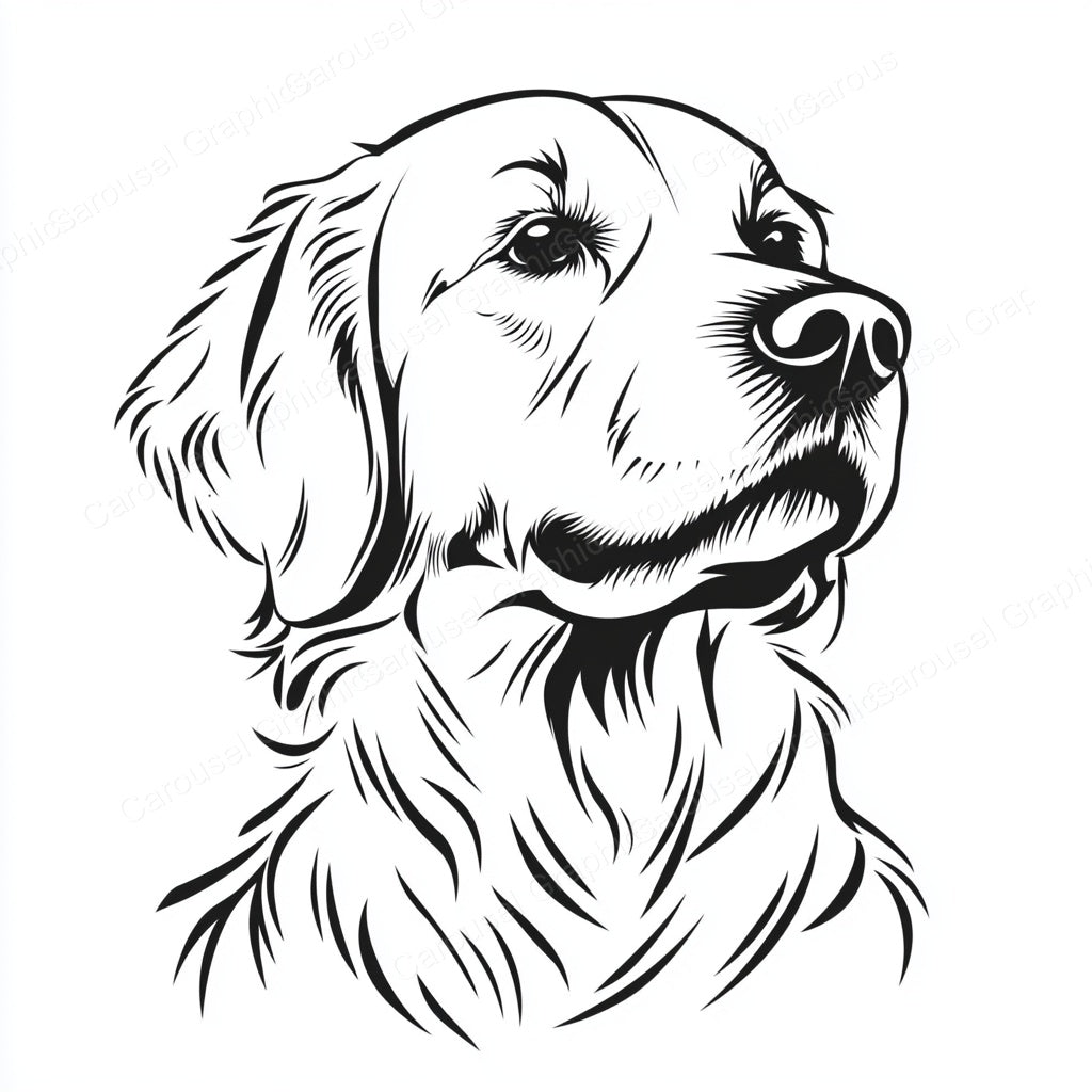 Golden Retriever Vector Graphic preview