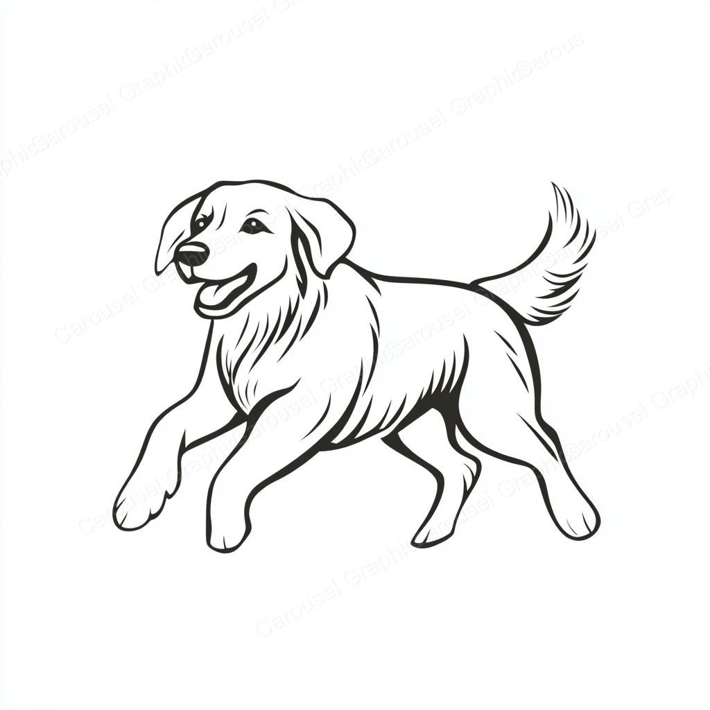 Golden Retriever Vector Graphic preview