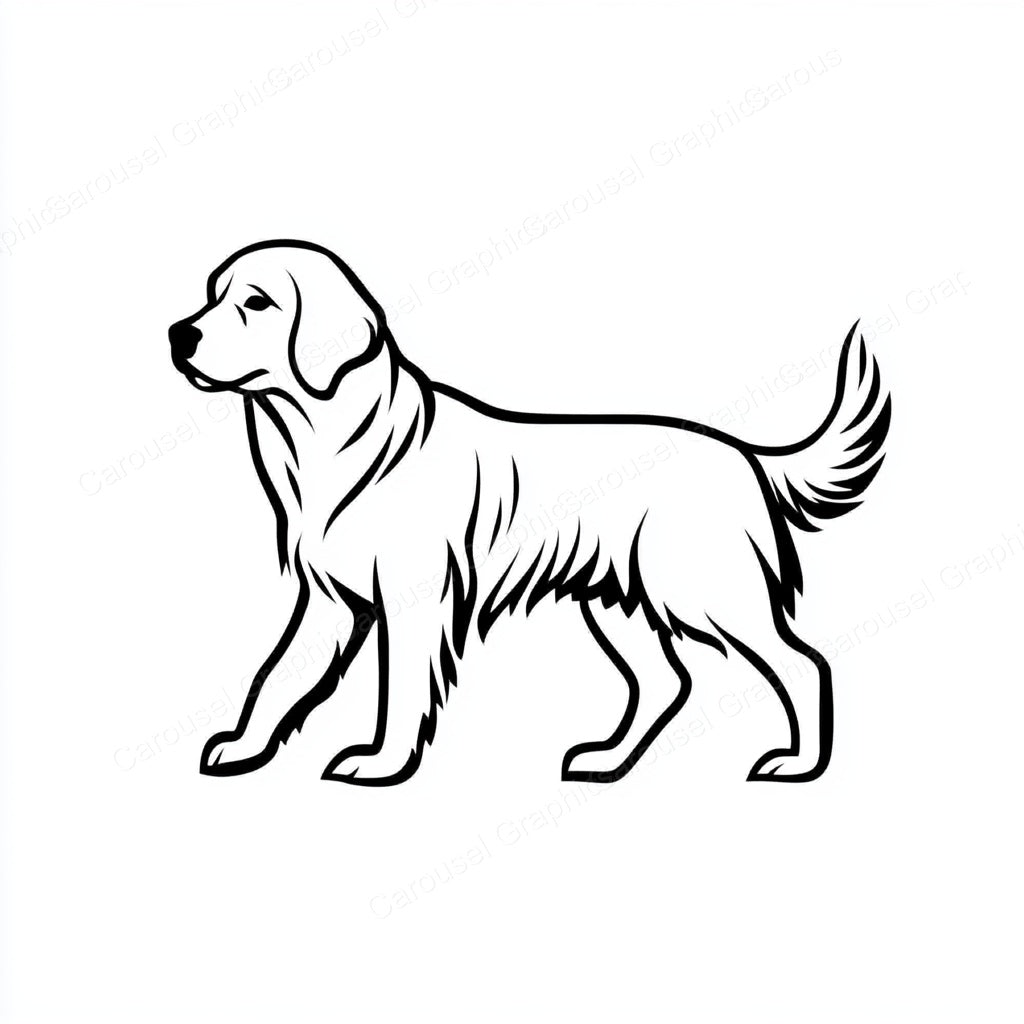 Golden Retriever Vector Graphic preview