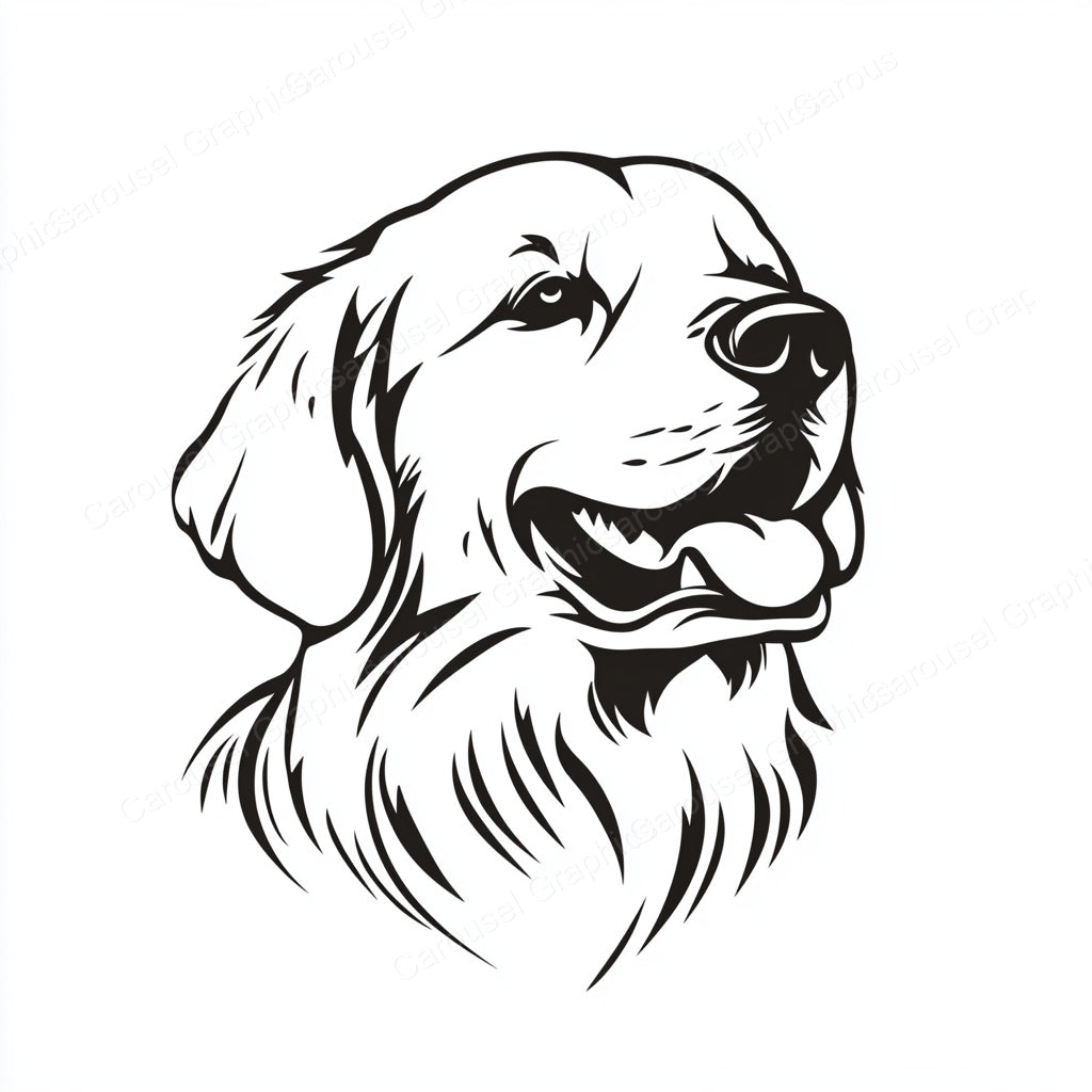 Golden Retriever Vector Graphic preview