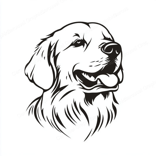 Golden Retriever Vector Graphic preview