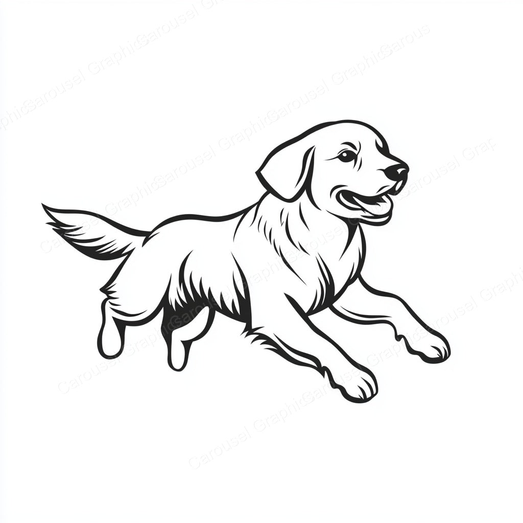 Golden Retriever Vector Graphic preview