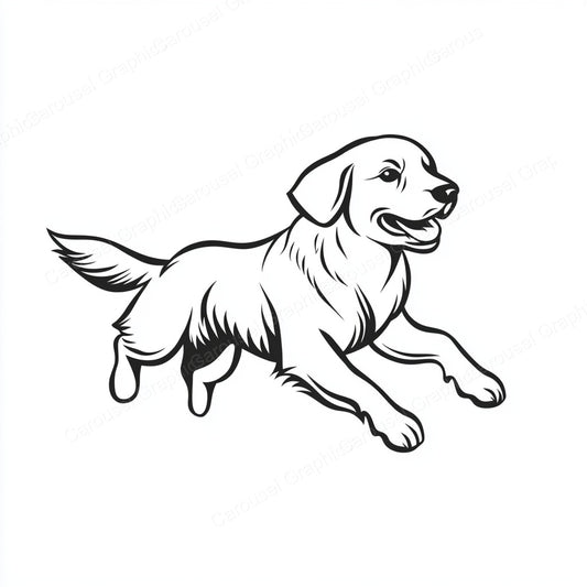 Golden Retriever Vector Graphic preview