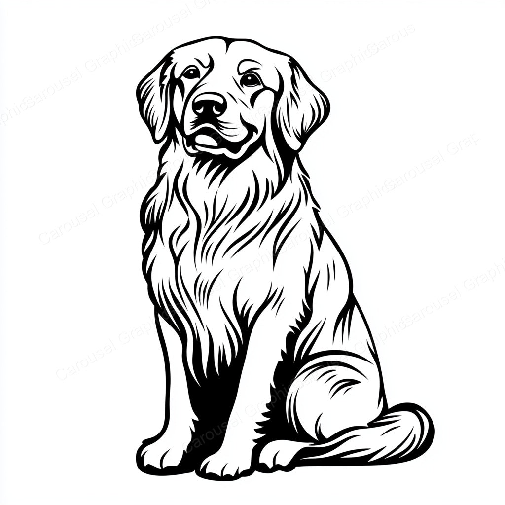 Golden Retriever Vector Graphic preview