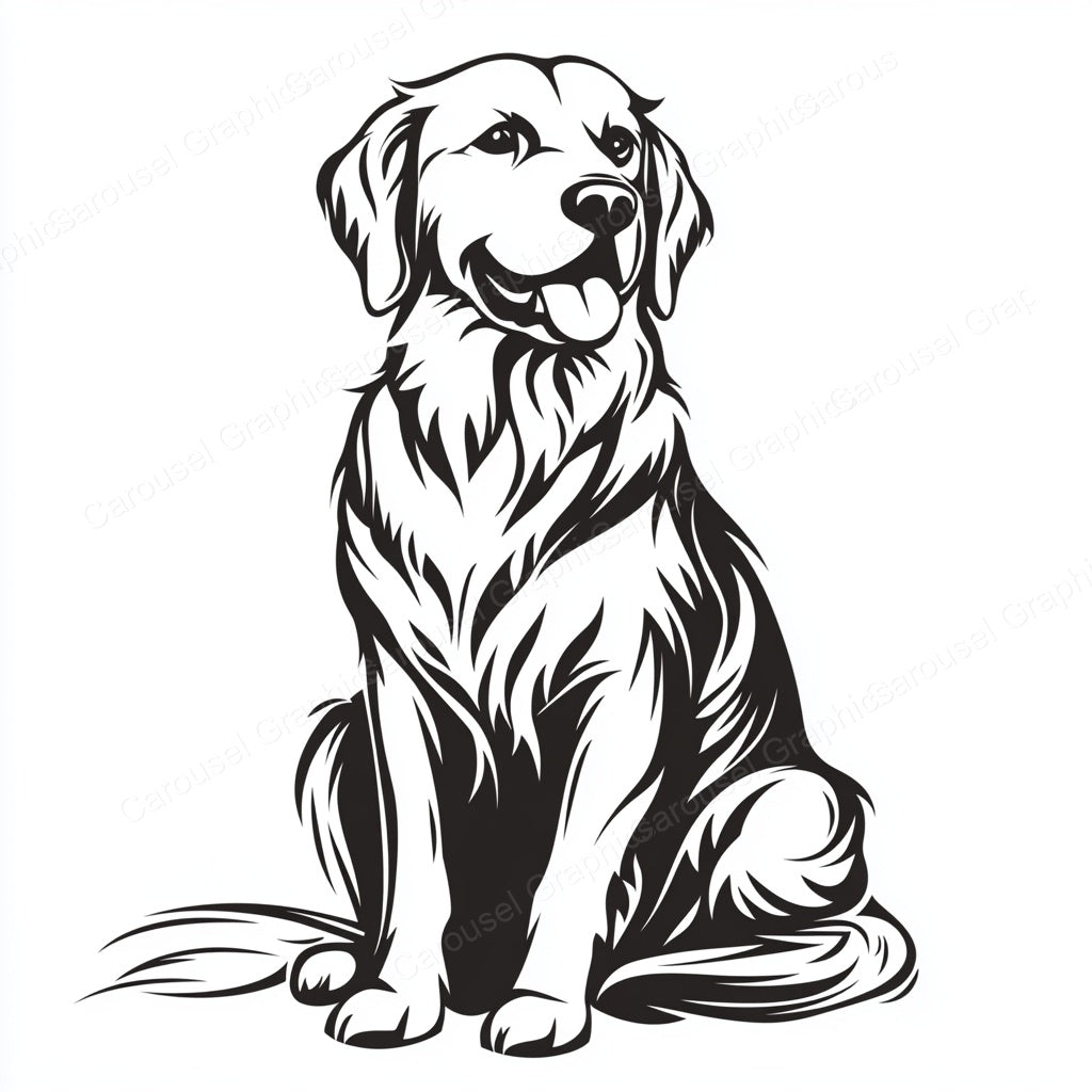 Golden Retriever Vector Graphic preview