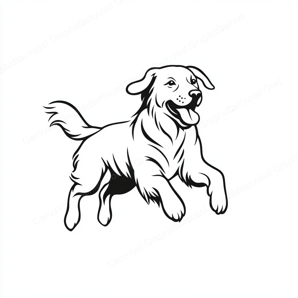 Golden Retriever Vector Graphic preview