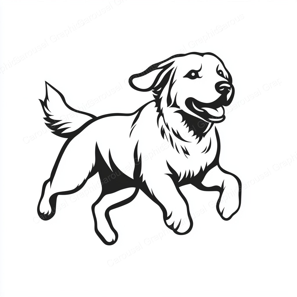 Golden Retriever Vector Graphic preview