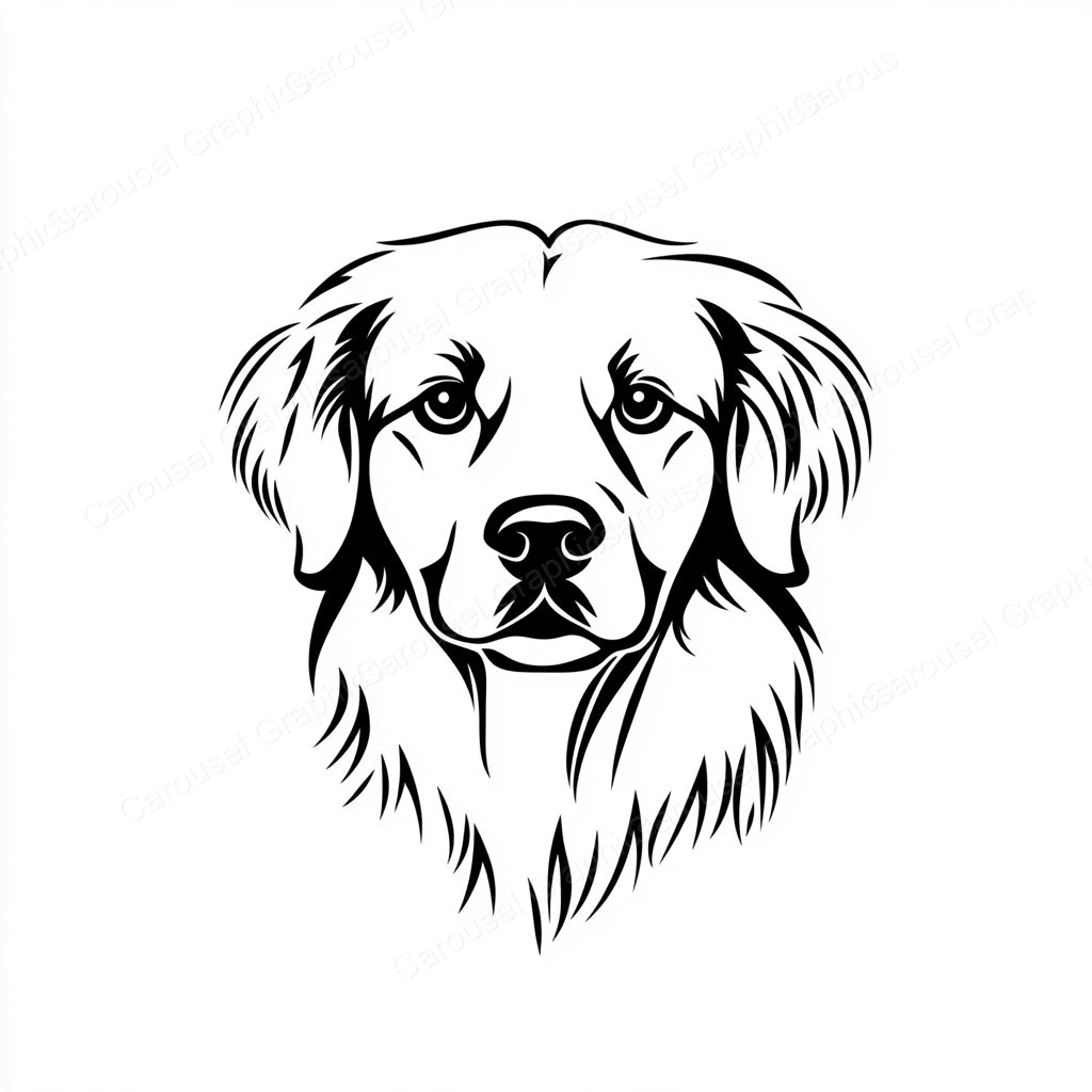 Golden Retriever Vector Graphic preview
