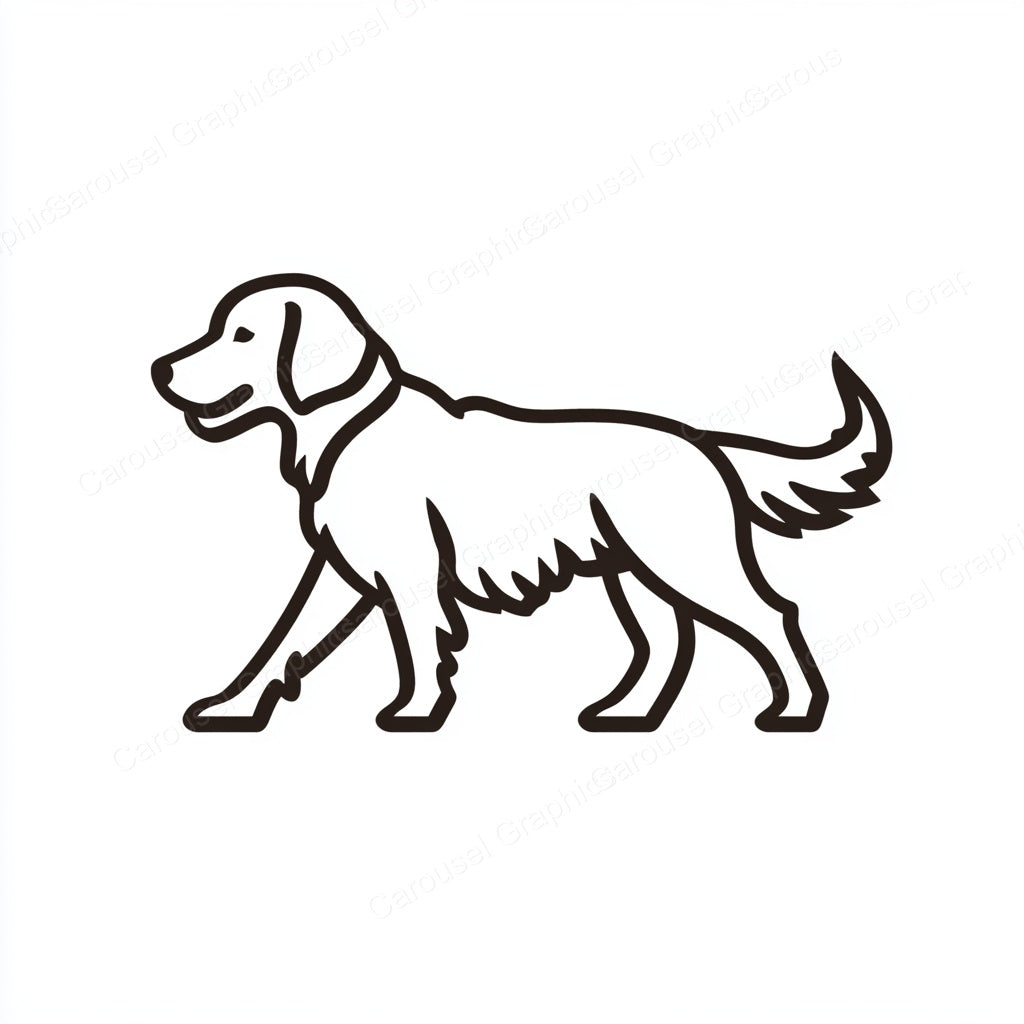 Golden Retriever Vector Graphic preview