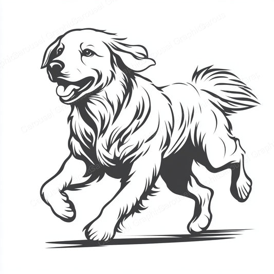 Golden Retriever Vector Graphic preview