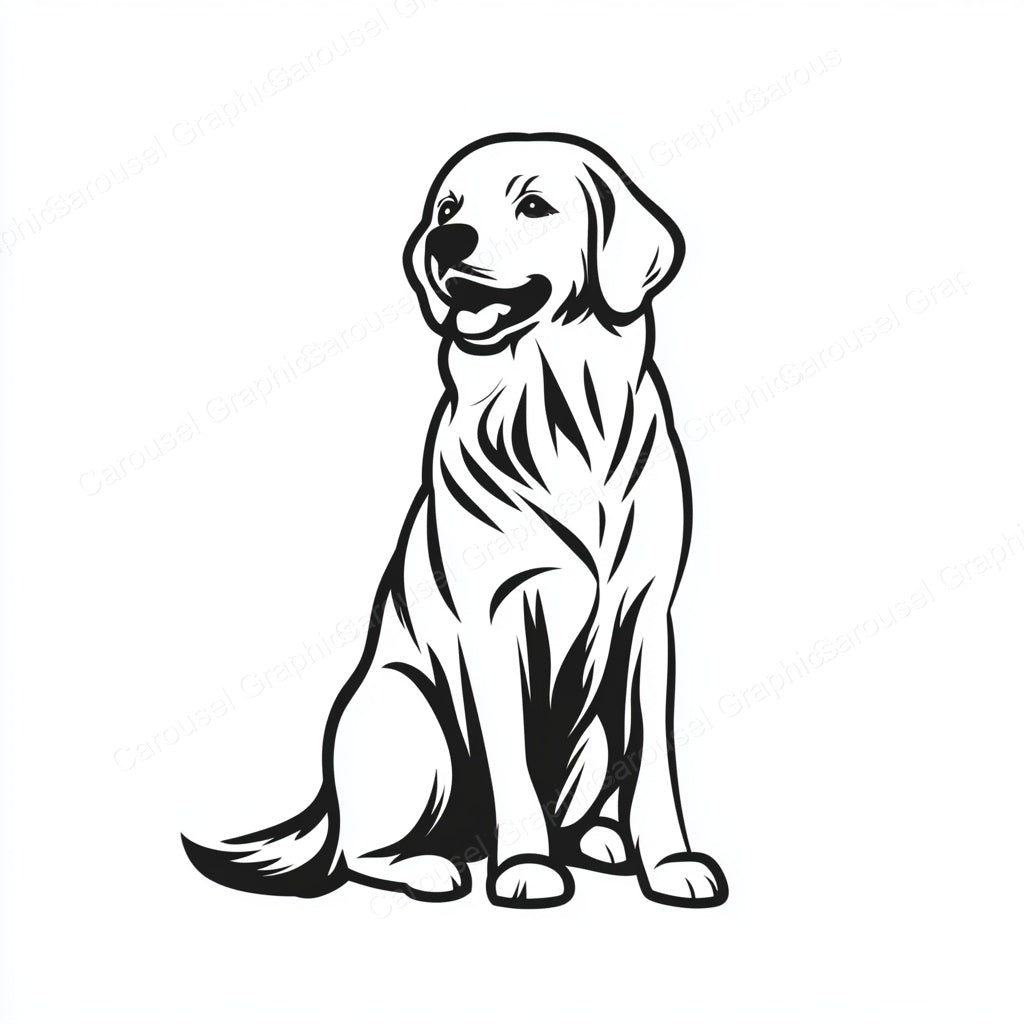 Golden Retriever Vector Graphic preview