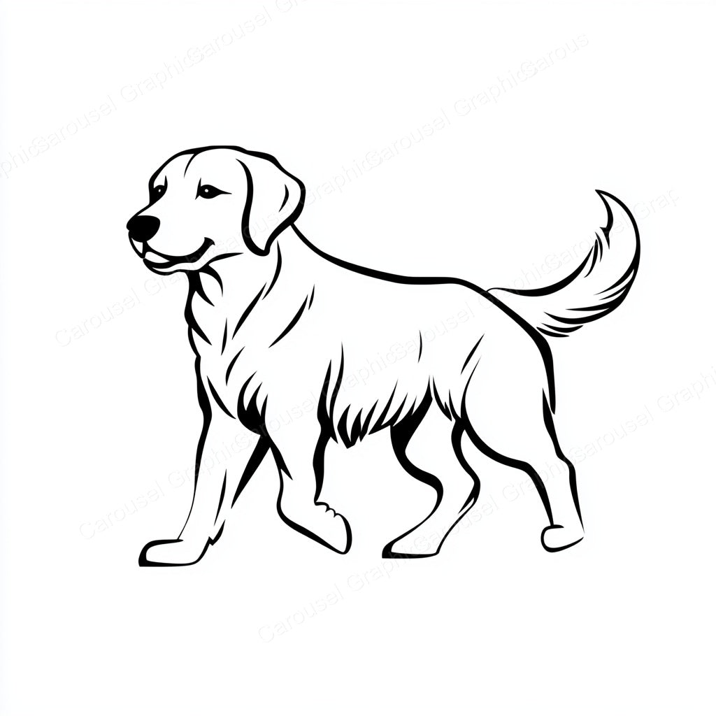 Golden Retriever Vector Graphic preview