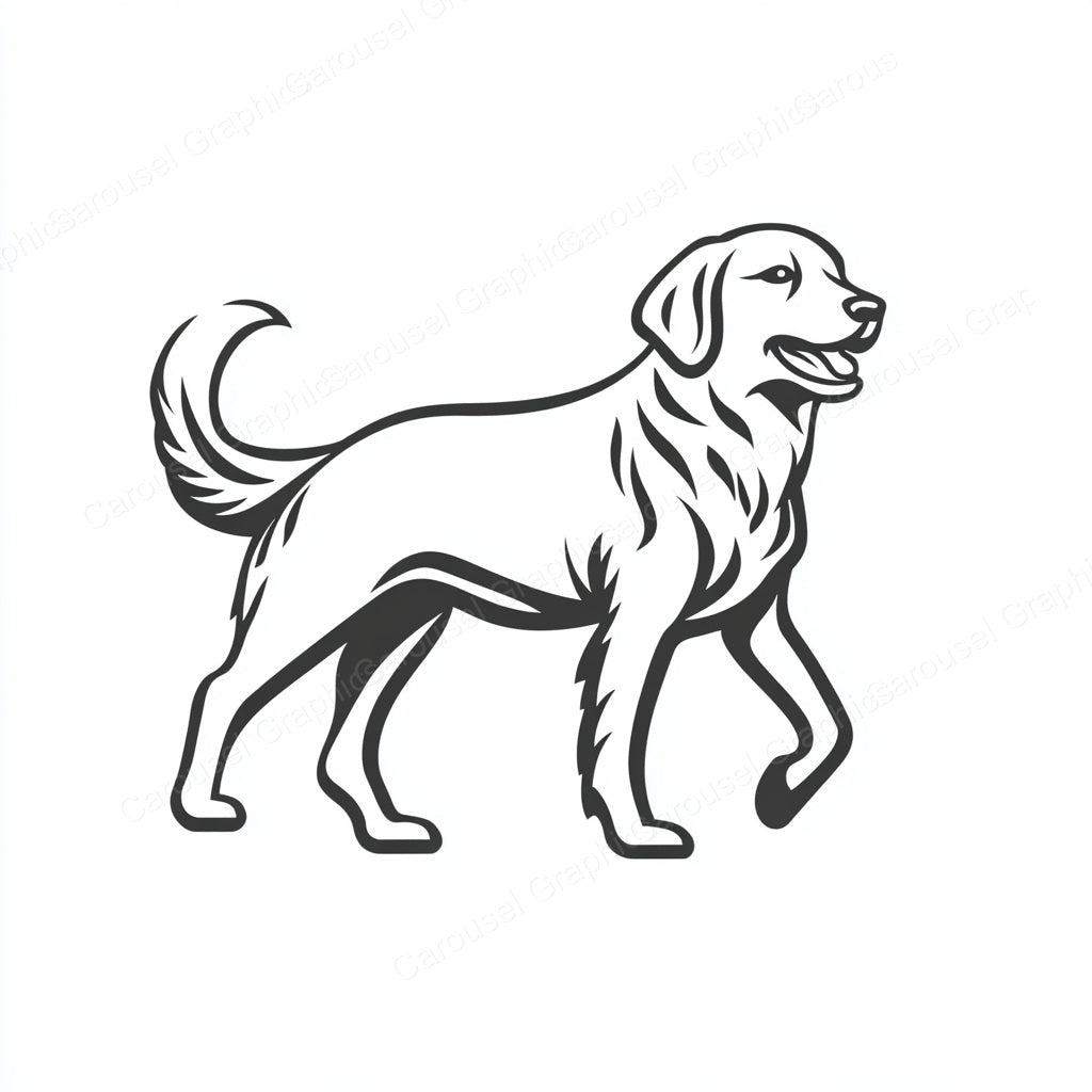 Golden Retriever Vector Graphic preview
