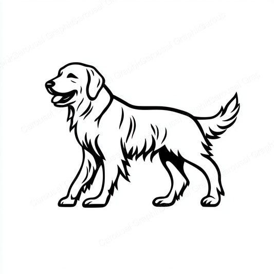 Golden Retriever Vector Graphic preview