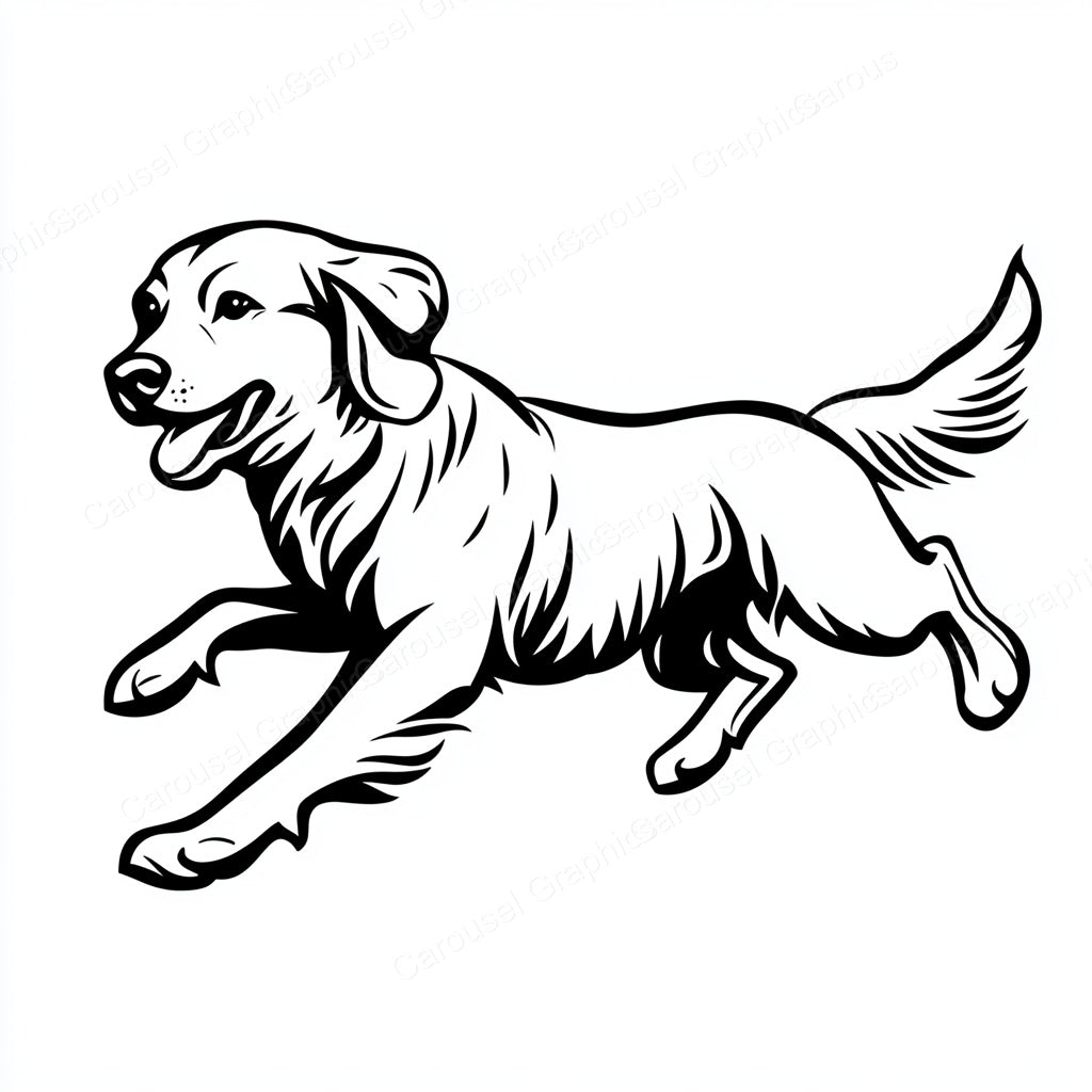 Golden Retriever Vector Graphic preview