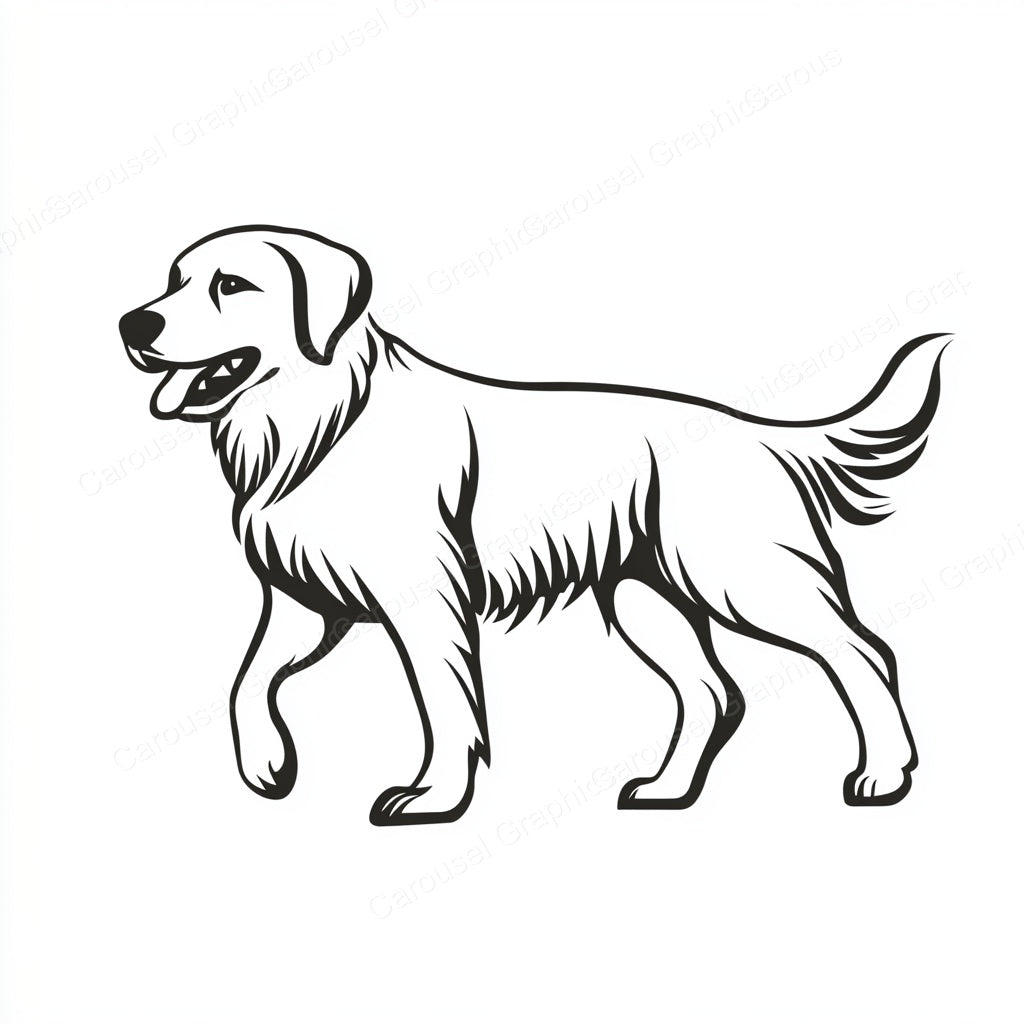 Golden Retriever Vector Graphic preview