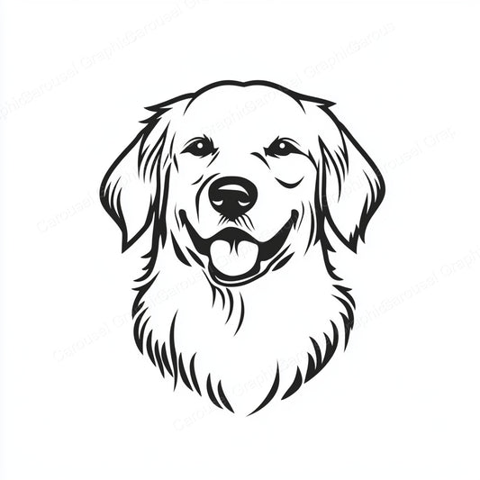 Golden Retriever Vector Graphic preview