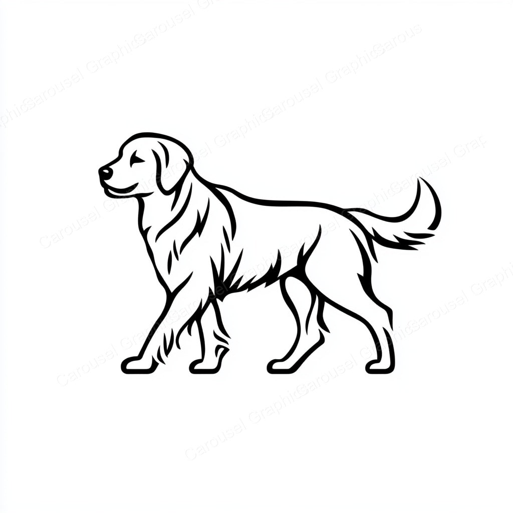 Golden Retriever Vector Graphic preview