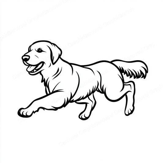 Golden Retriever Vector Graphic preview