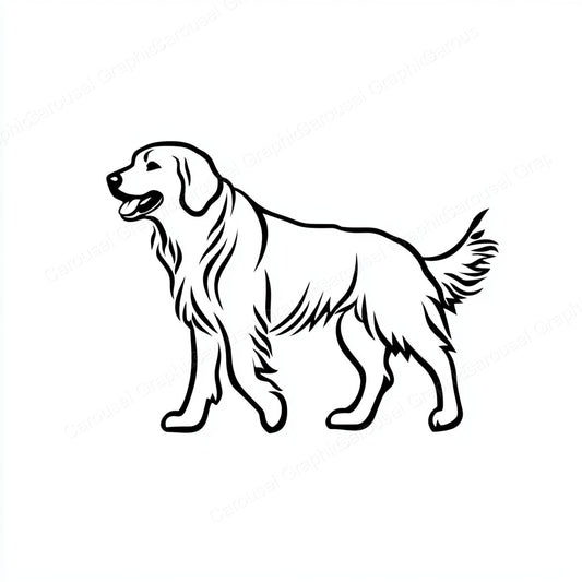 Golden Retriever Vector Graphic preview