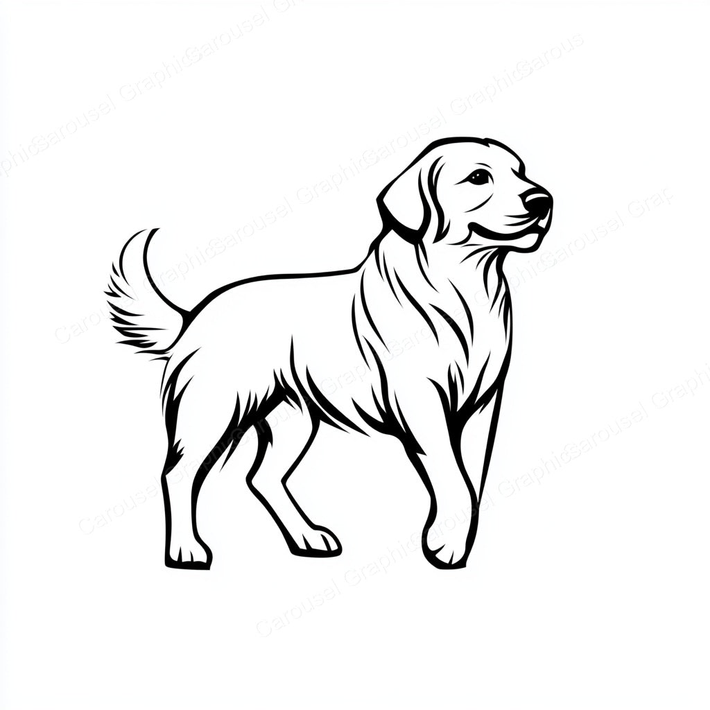 Golden Retriever Vector Graphic preview