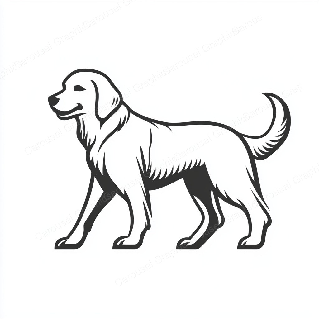 Golden Retriever Vector Graphic preview