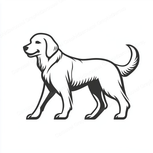 Golden Retriever Vector Graphic preview