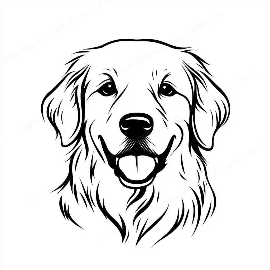 Golden Retriever Vector Graphic preview