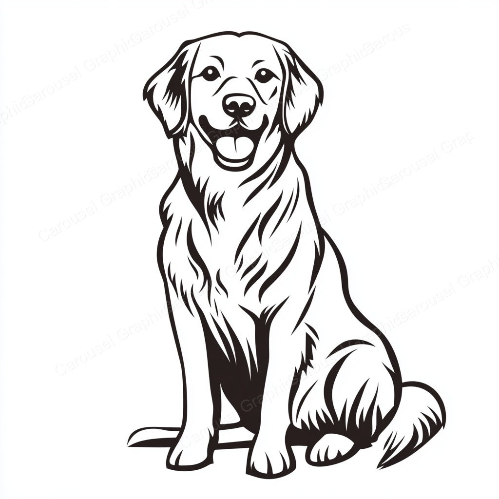 Golden Retriever Vector Graphic preview