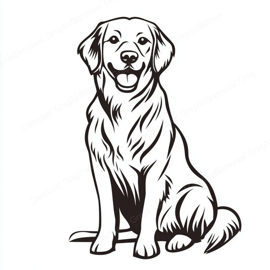 Golden Retriever Vector Graphic preview