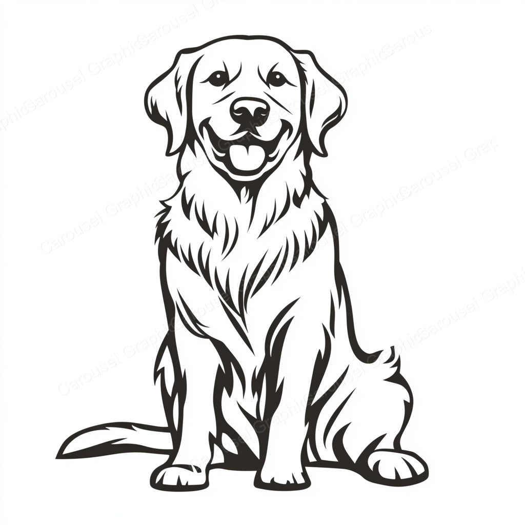 Golden Retriever Vector Graphic preview