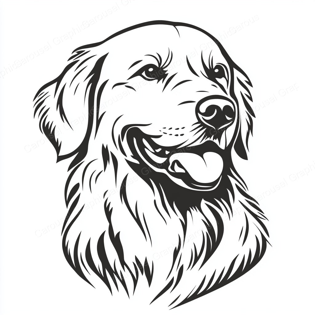 Golden Retriever Vector Graphic preview
