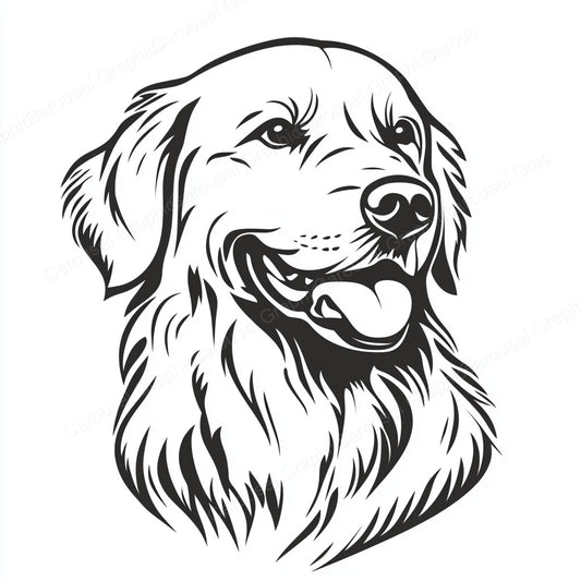 Golden Retriever Vector Graphic preview