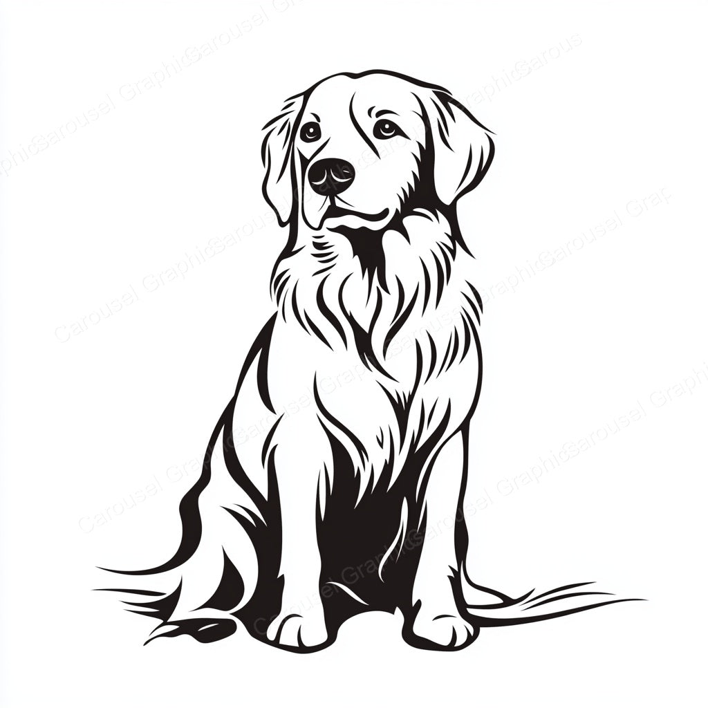 Golden Retriever Vector Graphic preview