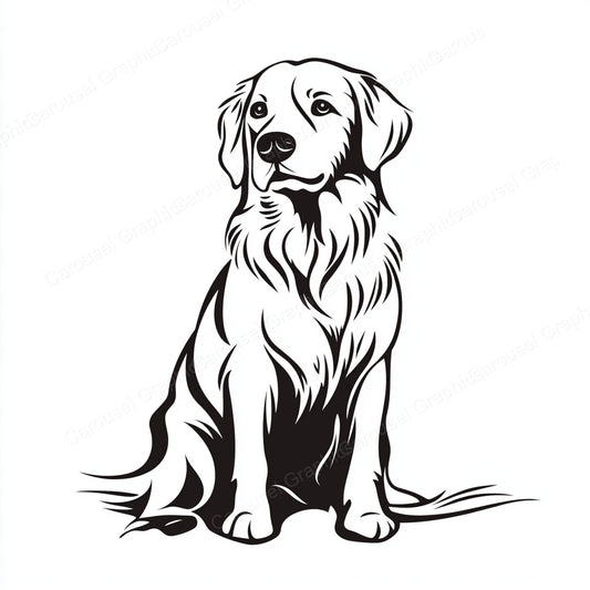 Golden Retriever Vector Graphic preview