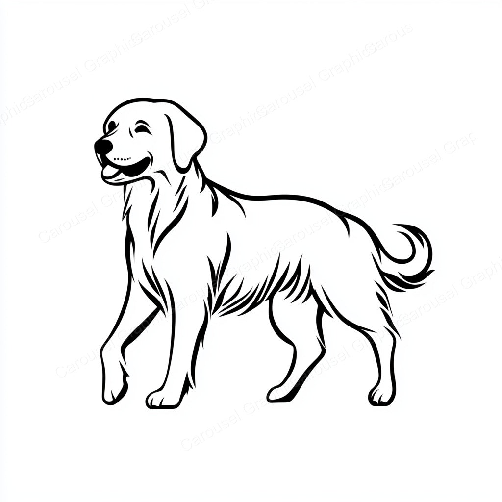 Golden Retriever Vector Graphic preview