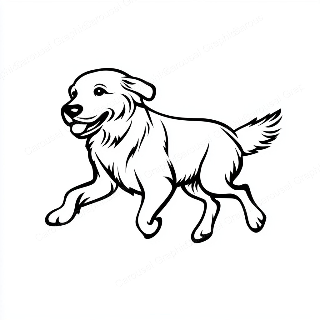 Golden Retriever Vector Graphic preview